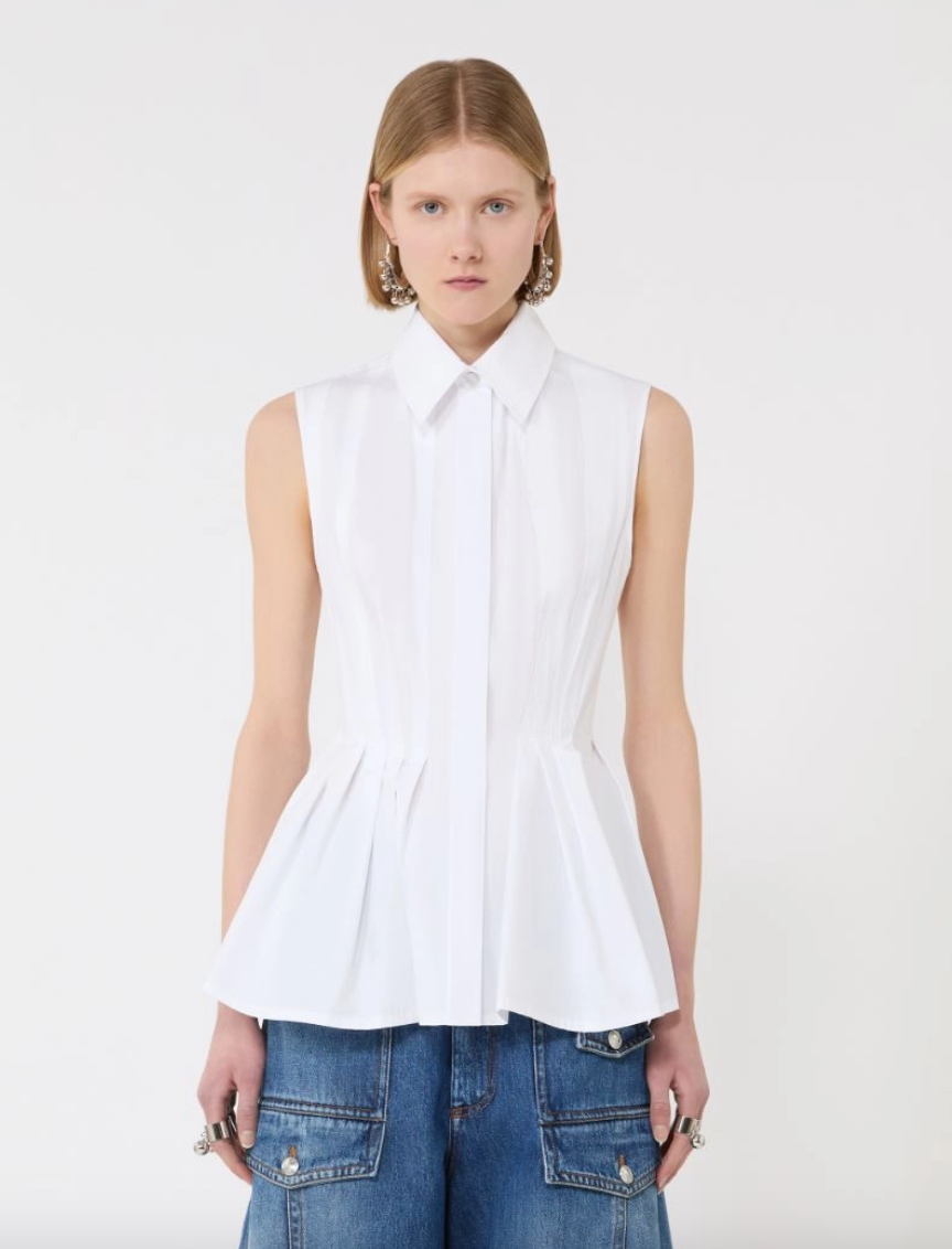 Camicia smanicata in cotone CERTOSA / Sportmax