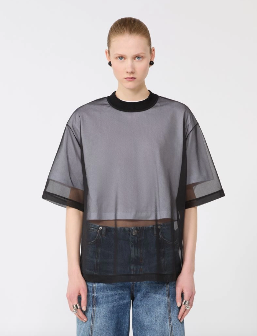 T-Shirt sovrapposta in cotone DOTTELIA / Sportmax