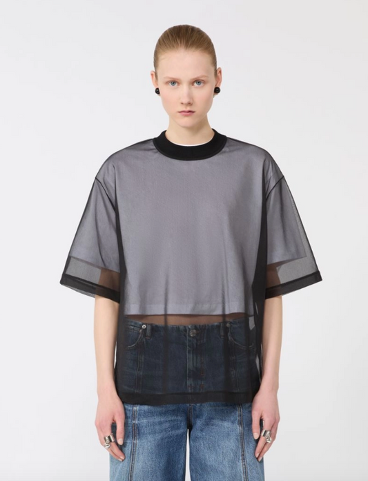 T-Shirt sovrapposta in cotone DOTTELIA / Sportmax