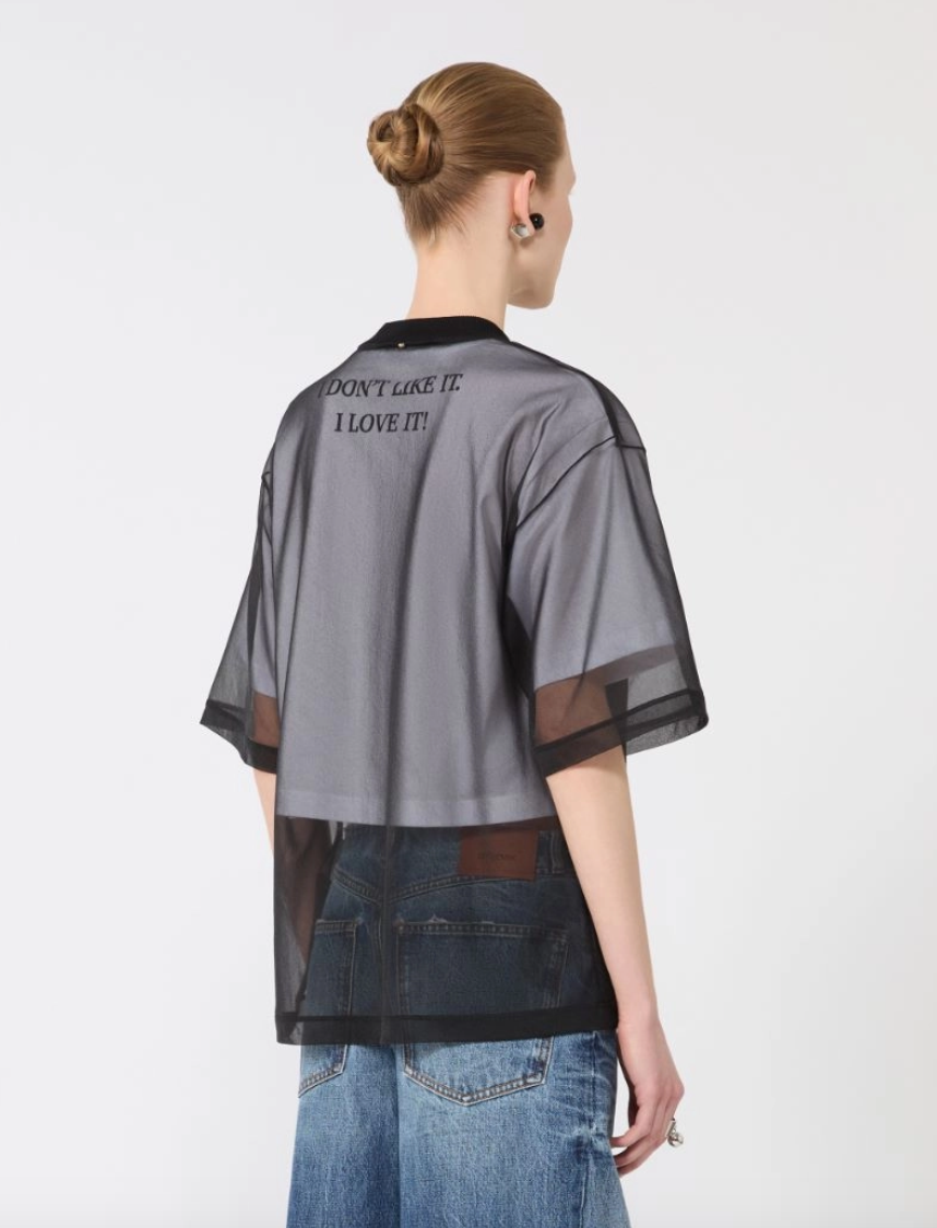 T-Shirt sovrapposta in cotone DOTTELIA / Sportmax