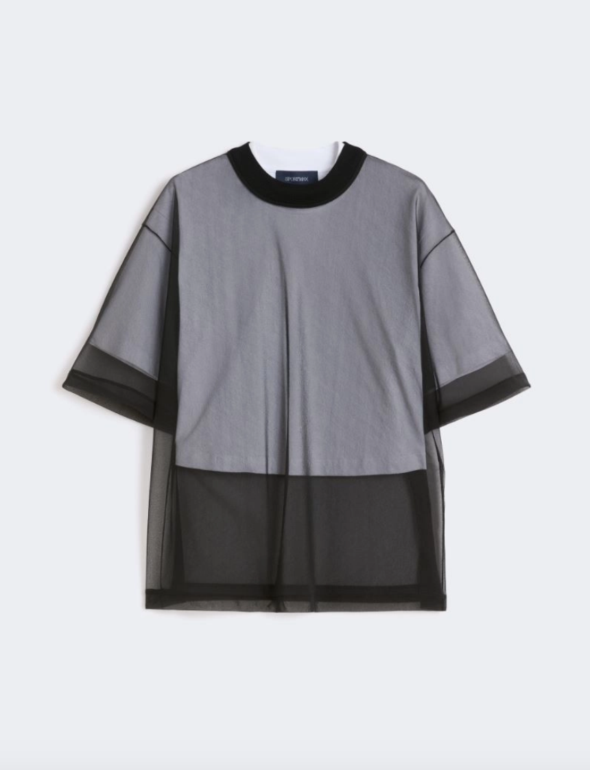 T-Shirt sovrapposta in cotone DOTTELIA / Sportmax
