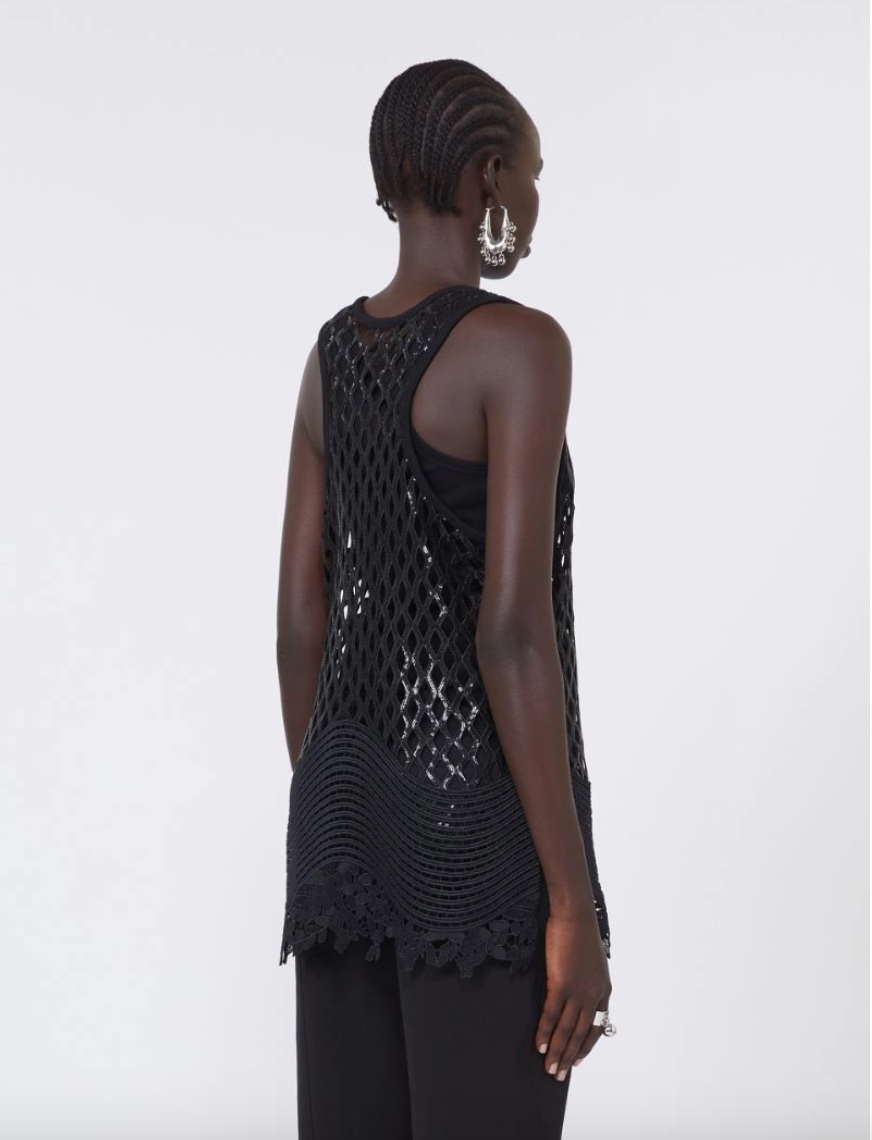 Top in rete con paillettes AQUILE / Sportmax