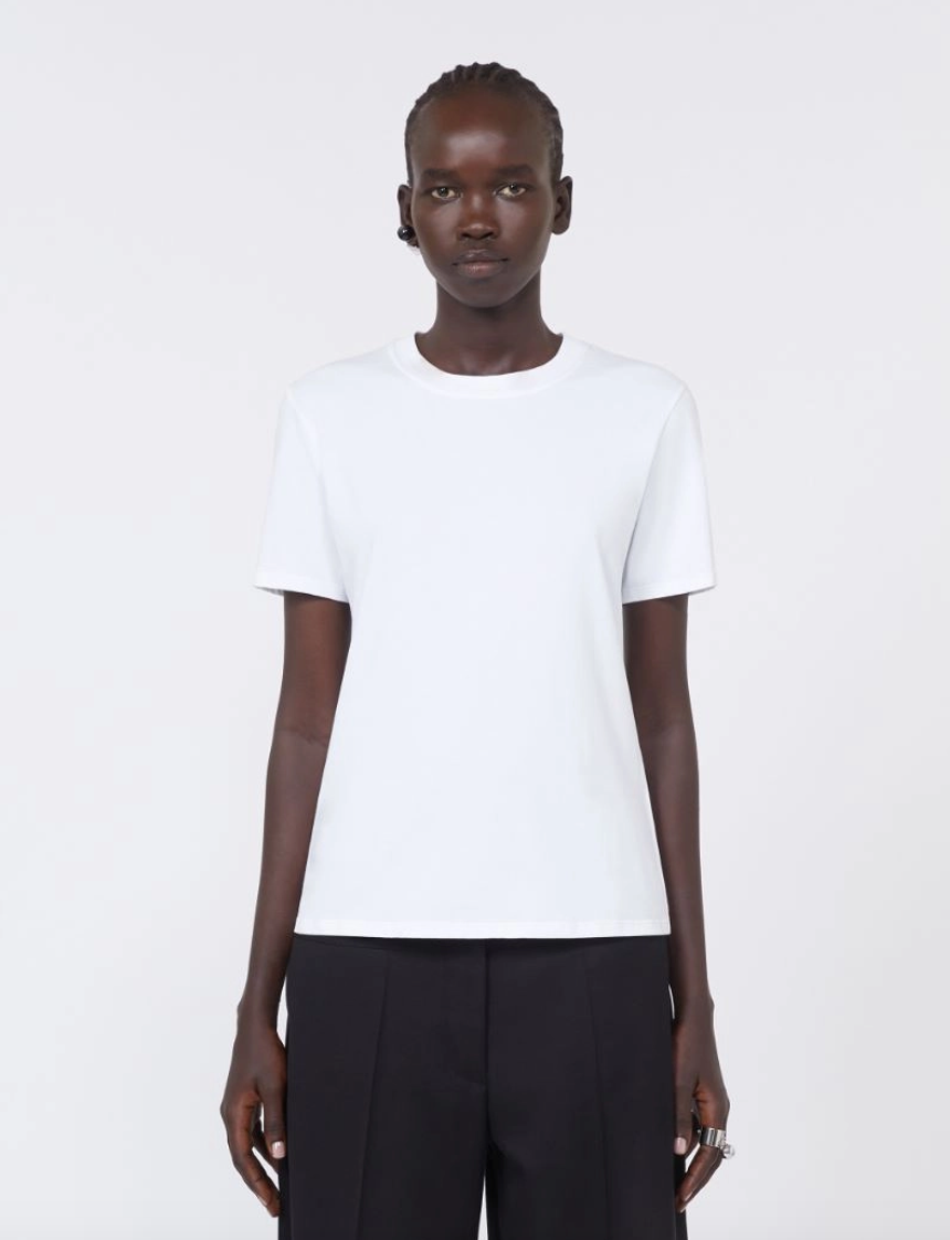 T-Shirt in cotone bianca AFA / SPORTMAX