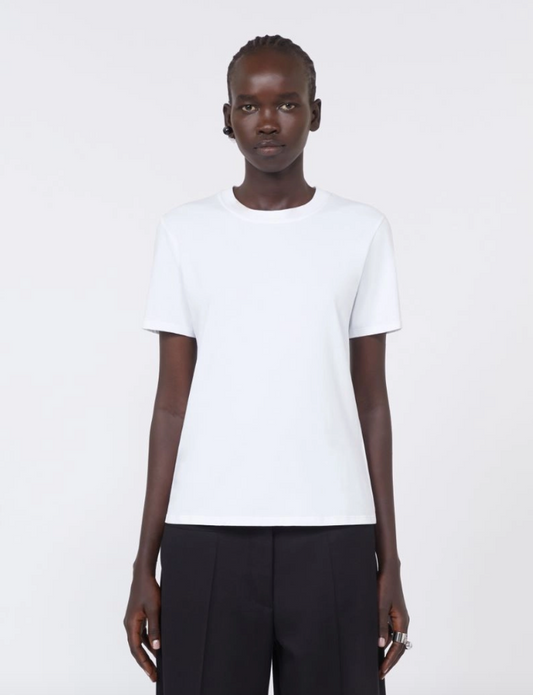 T-Shirt in cotone bianca / SPORTMAX