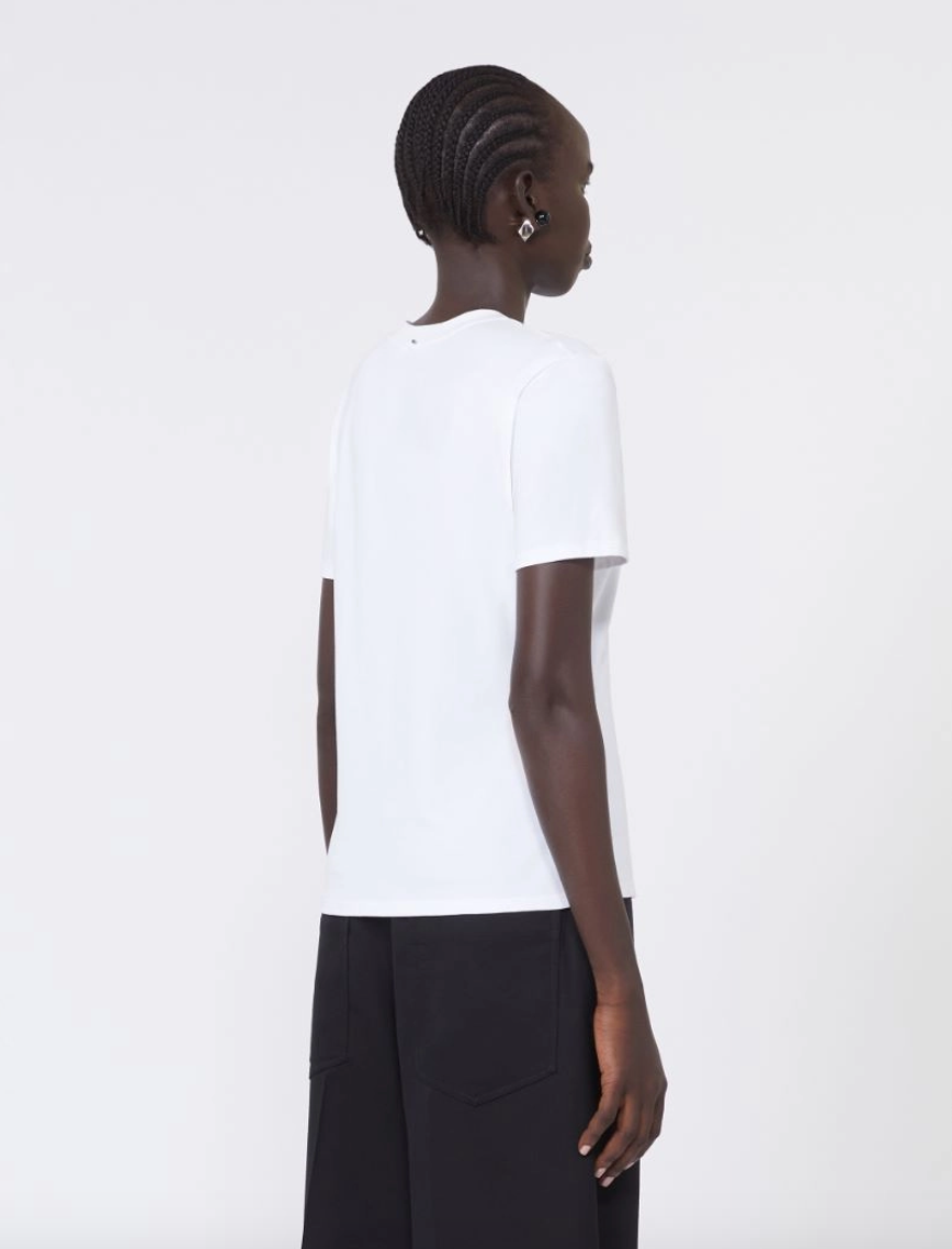 T-Shirt in cotone bianca AFA / SPORTMAX