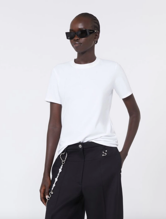 T-Shirt in cotone bianca / SPORTMAX