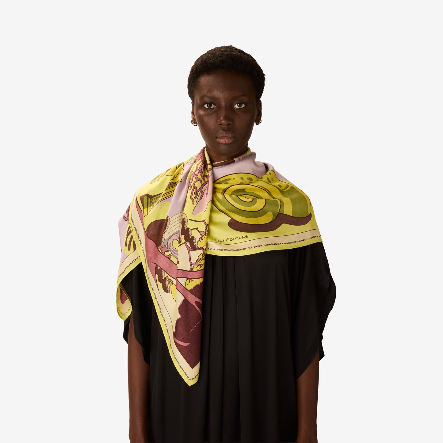 Foulard quadrato Carré 100 Jardin / Inoui Editions