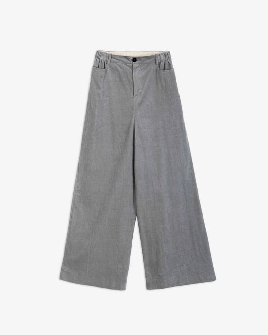 Pantalone wide leg in velluto