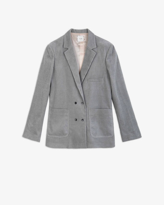 Blazer doppiopetto in velluto a coste