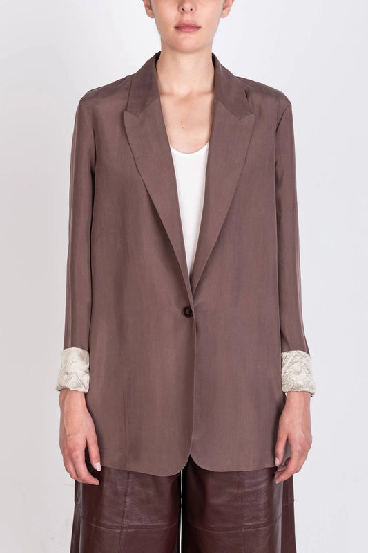Blazer monopetto in seta / Alysi