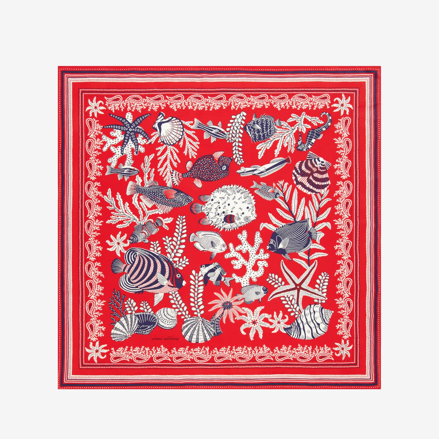 Foulard quadrato Carré 100 Neptune / Inoui Editions