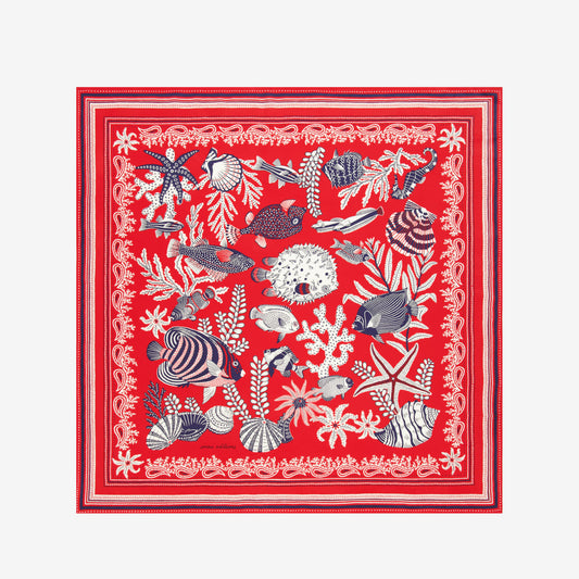Foulard quadrato Carré 100 Neptune / Inoui Editions