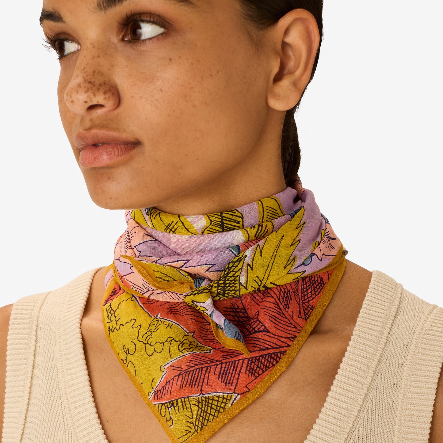Foulard in cotone Carré 65 Robinson / Inoui Editions