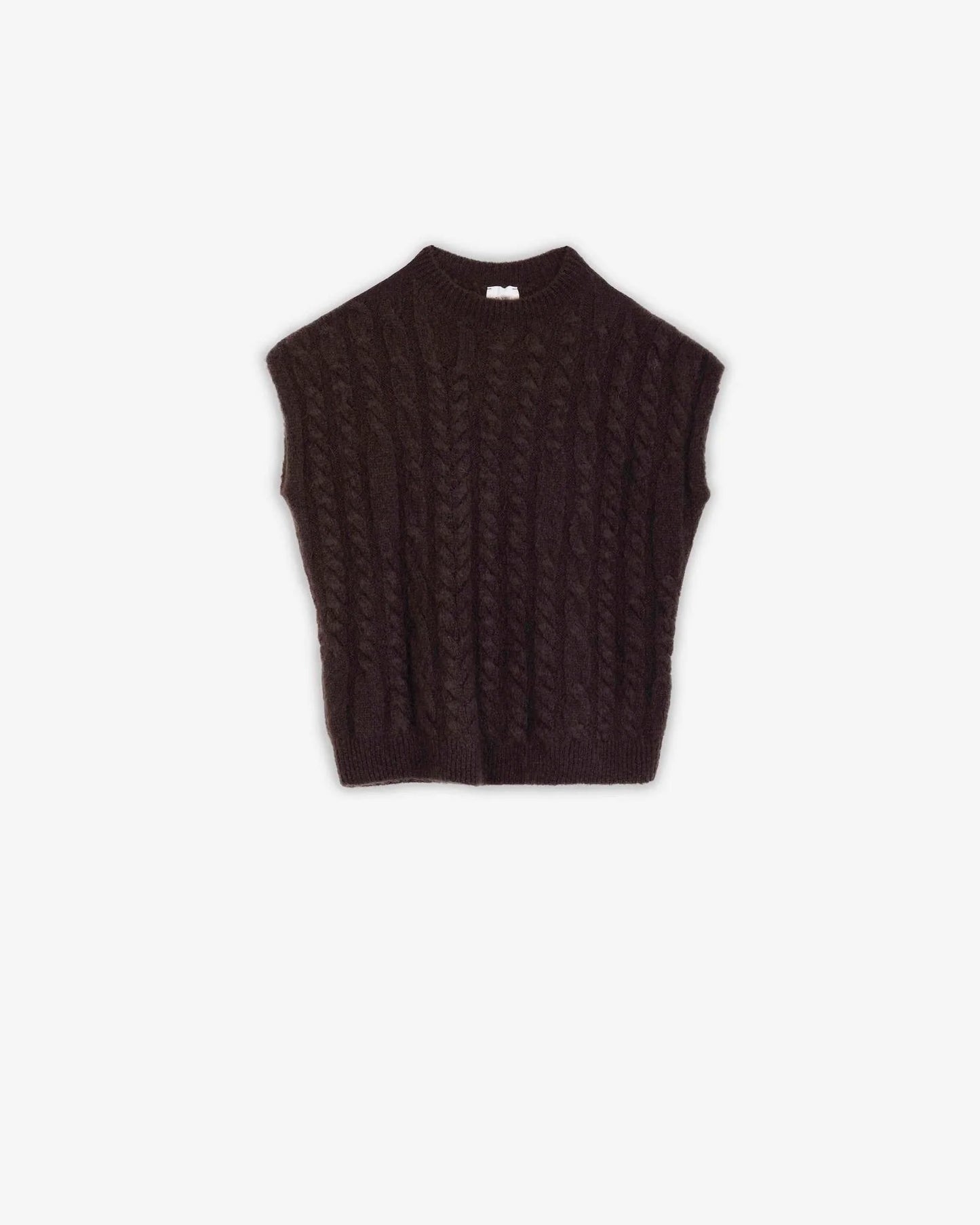 Gilet a trecce in Mohair