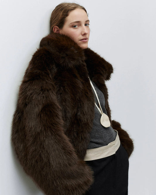 Bomber in pelliccia eco
