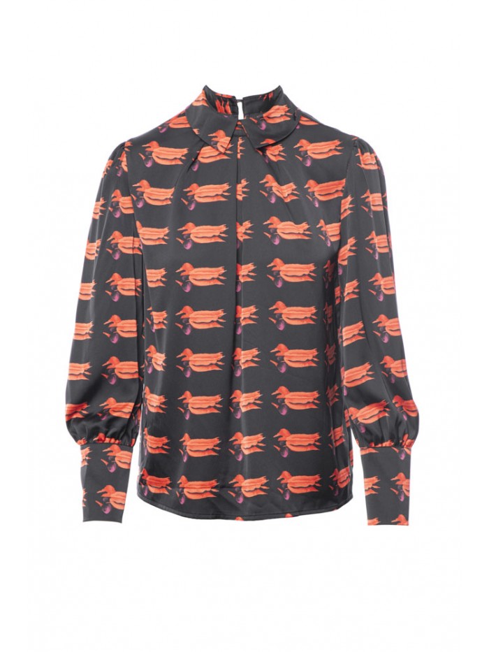 Top in raso fantasia / Anonyme